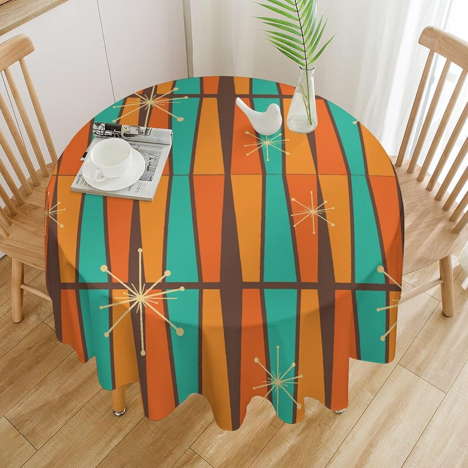 Century Textile & Sewing Supply - Mid Century Modern Oranje Geel Geometrie