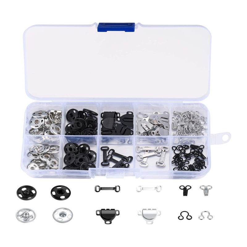 Hook Eye Fastener - 100 stuks naai-haken en -oogjes set