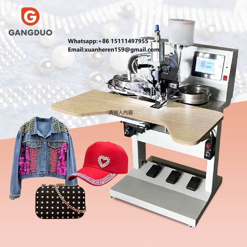 Sewing Machine Fabric - Automatische parelbeads- en spijkerklemmachine voor het