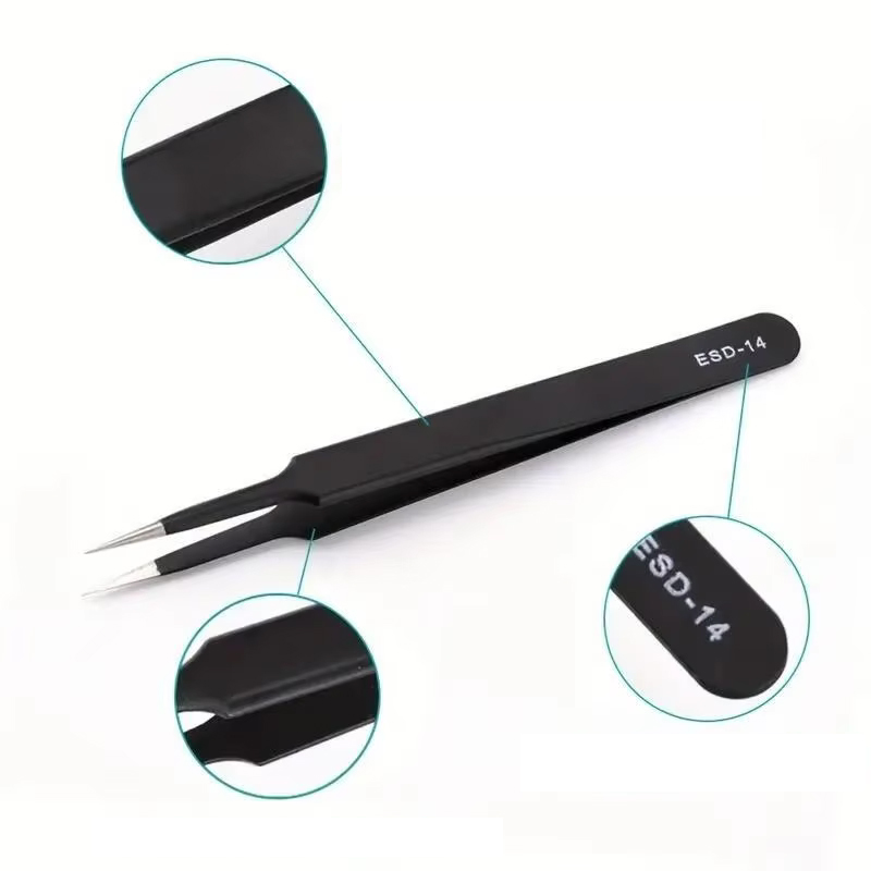 Sewing Repair - 6 stuks precisie ESD-pincetten roestvrij staal