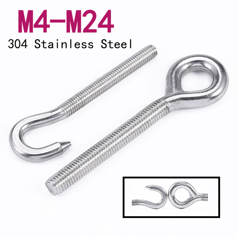 Hook Eye Fastener - 304 Roestvrij Staal Schapen Oog Schroef