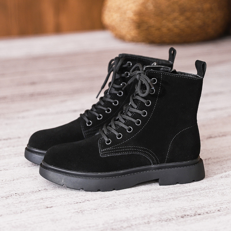Dames bruine suède combatlaarz - Sewing Nylon recensie en prijs